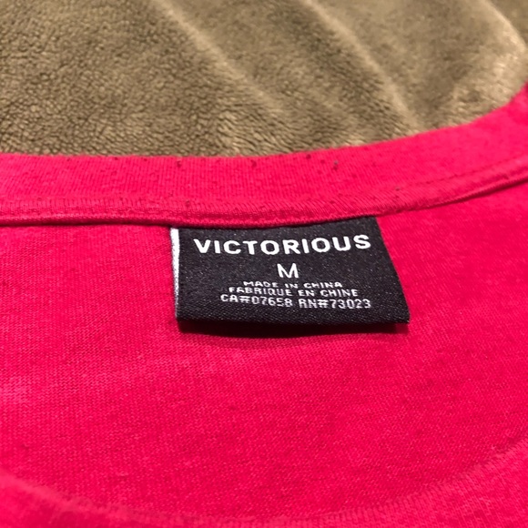 Rare❗️Red Victorious T-shirt with Cotton and Zipper details - Picture 3 of 6